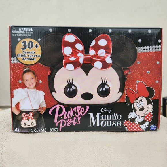 NEW Disney Minnie Mouse Purse Pets Interactive Toy Plush Shoulder Bag Crossbody - Picture 11 of 17